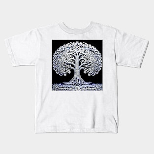 [AI Art] Magical Tree of Life, Optical Art Style Kids T-Shirt